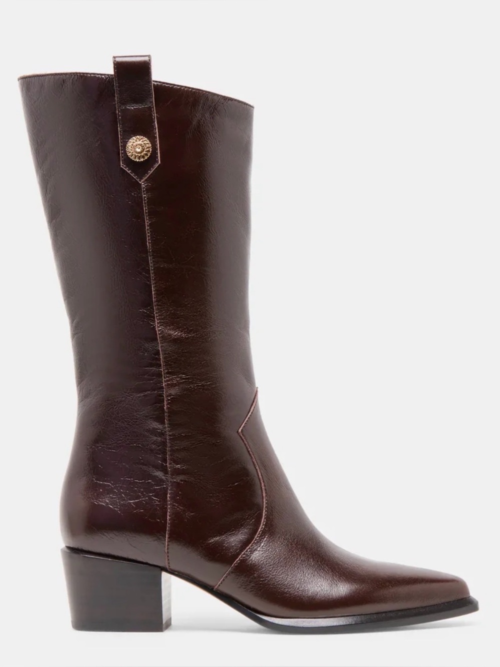 Dolce Vita Vern Chocolate Leather Boot + tote bag - Picture 5 of 16